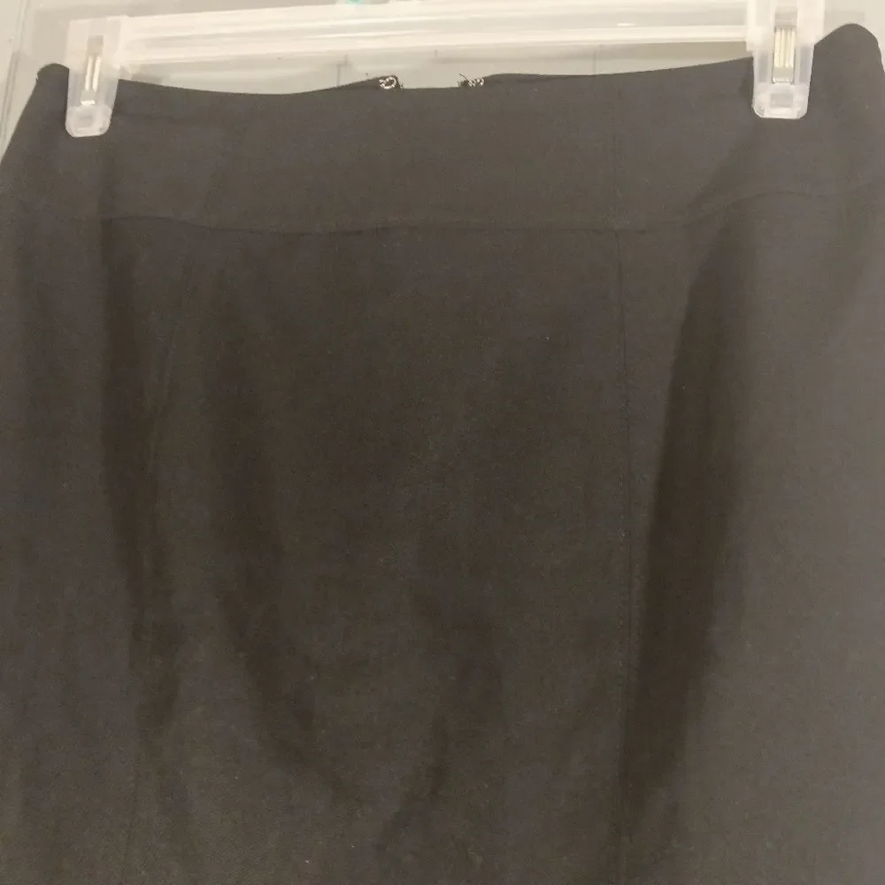 Worthington Black Silky Fully lined Career Pencil Skirt Sz 12